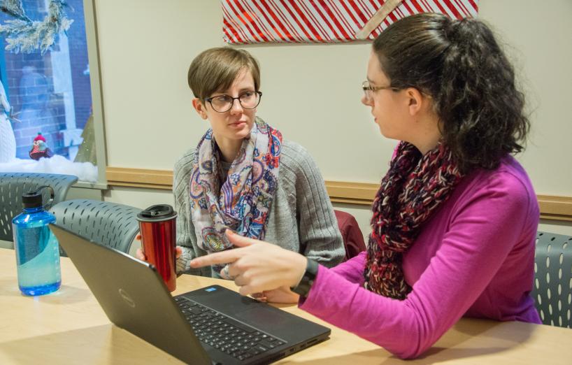 Student mentoring another