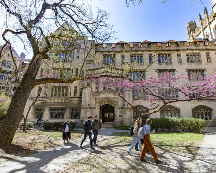 University of Chicago campus in Spring